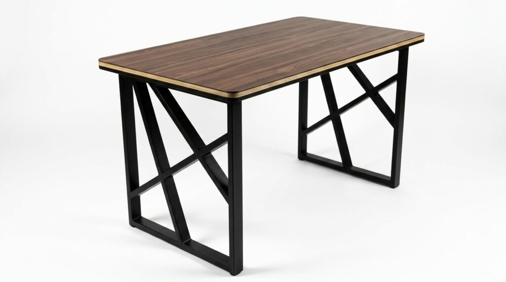 Office table with a sleek design and contrasting edges